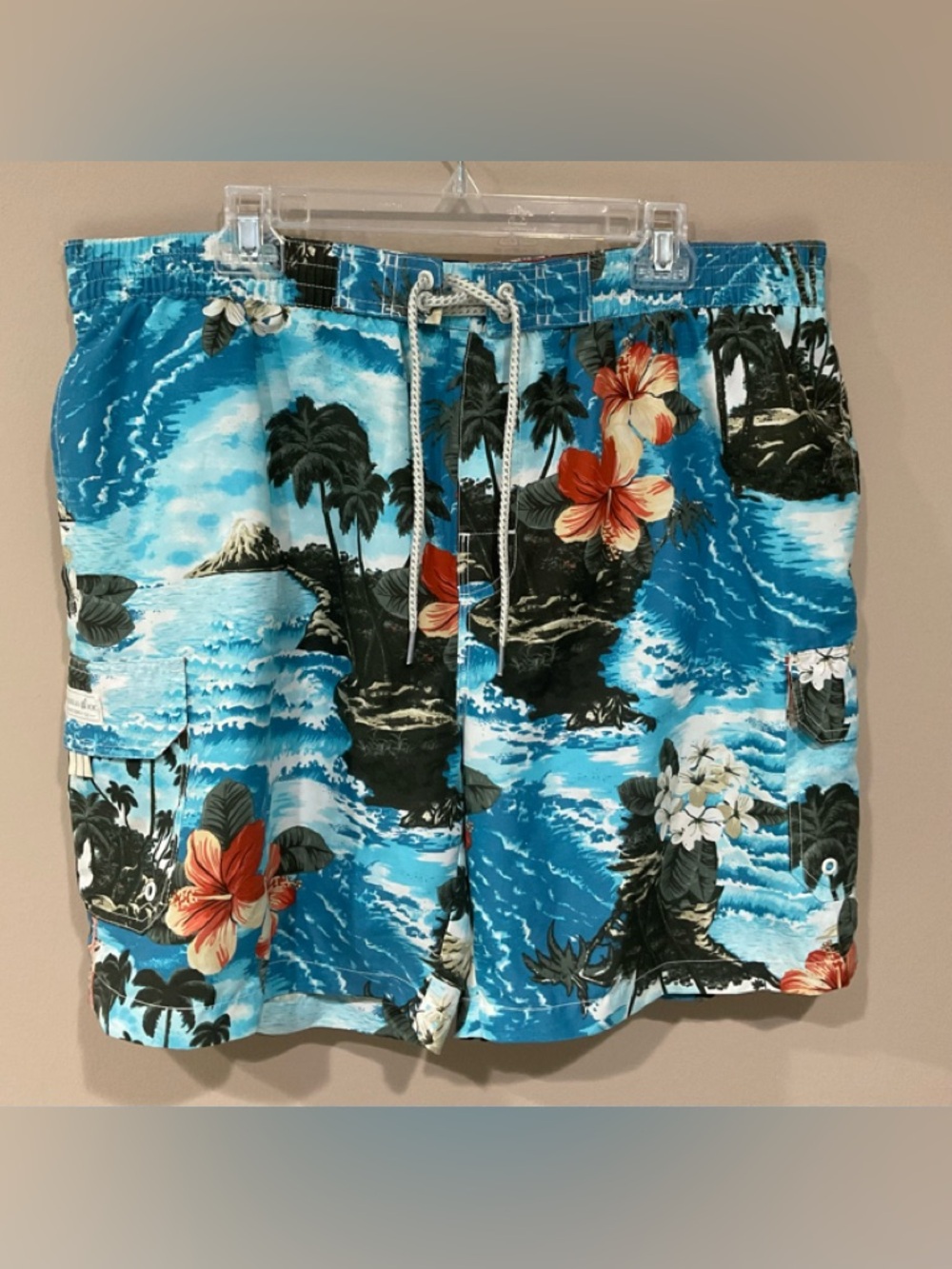 🌹🌹🌹 Caribbean Joe Swim Shorts, Adjustable Waist, Pockets, XL